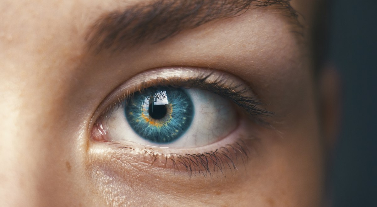 Close-up of a blue eye, relevant to LASIK vision correction eligibility
