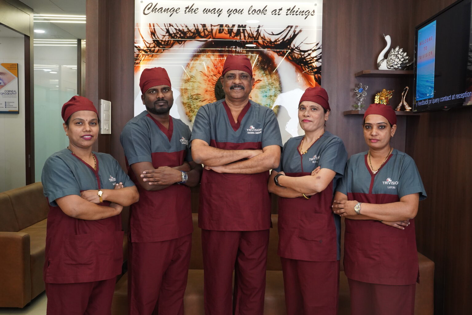 Trivision Eye Hospital OT Team Performing Eye Surgery